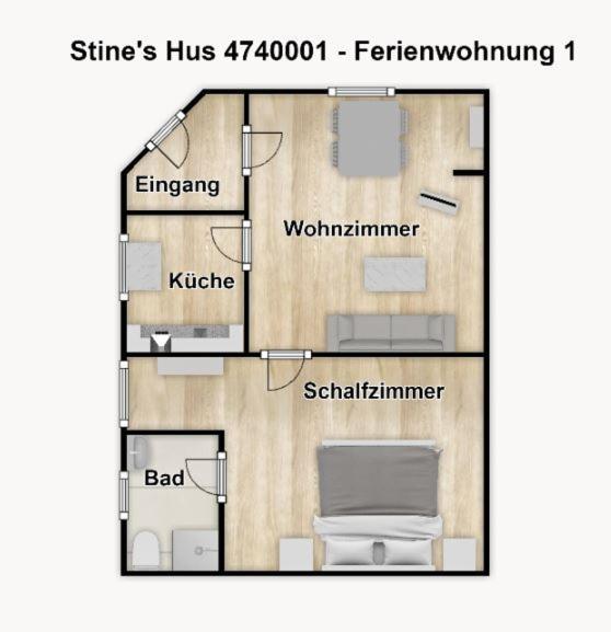 Stine'S Hus Ferienwohnung 1 Borkum Bagian luar foto